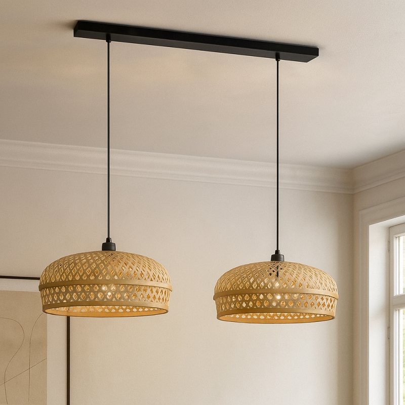 Bamboo pendant light brown, Jennifer