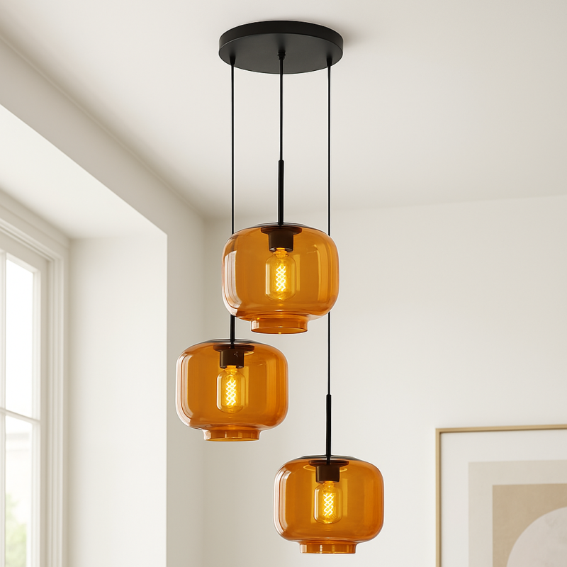 Retro pendant light brown, Anniek