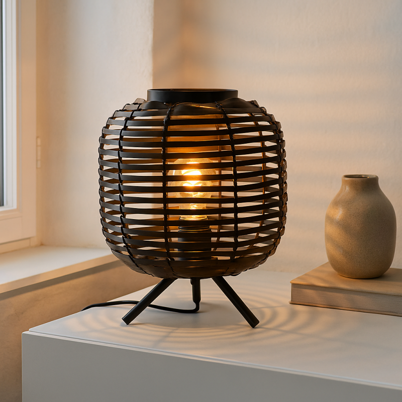 Industrial table lamp black, Pinar, with switch