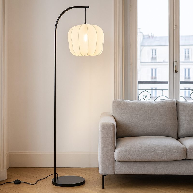 Modern floor lamp cream, Deborah, with switch