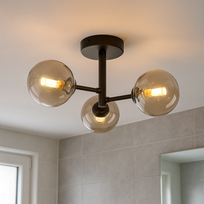Modern bathroom ceiling light amber, Amer, IP44