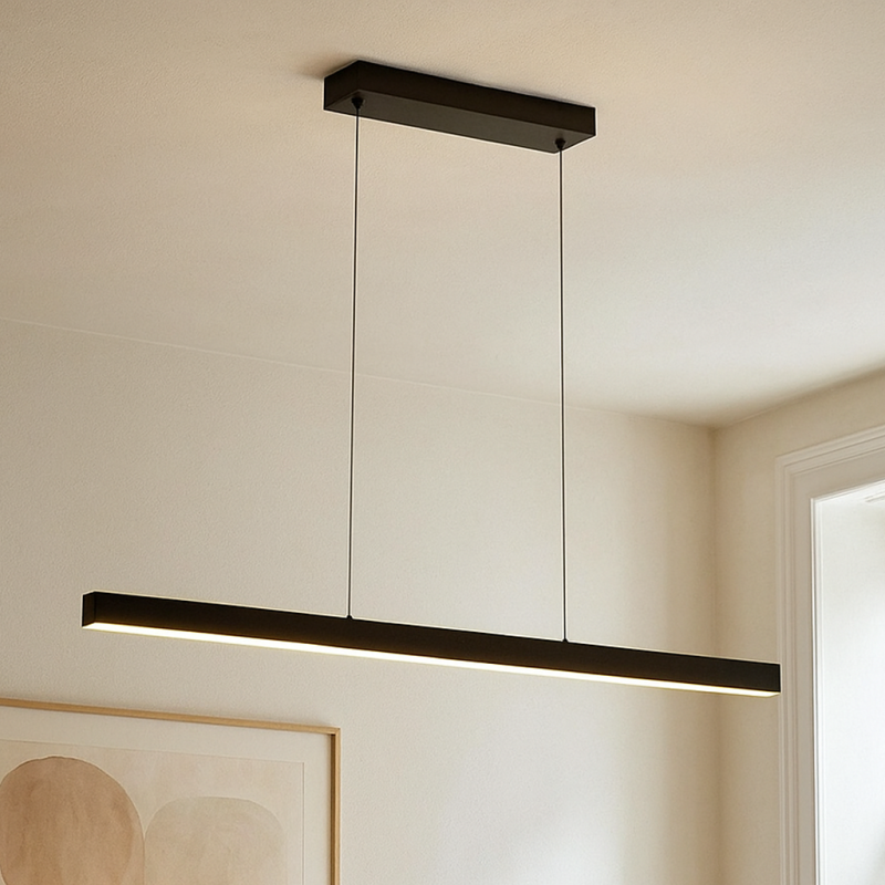 Modern pendant light black, Iwan, 18W, 3000K LED