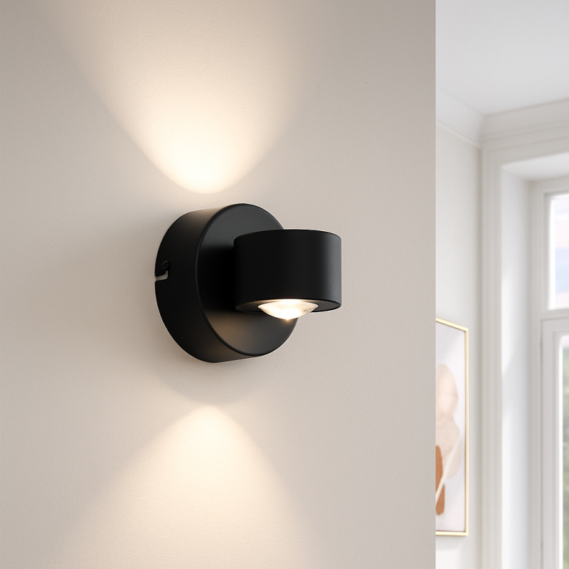 Modern up down wall light black, Izzet, 6W, 3000K LED Modern up down wall light black, Izzet, 6W, 3000K LED