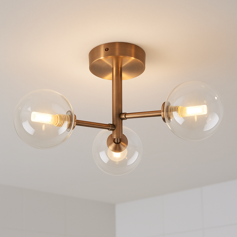 Modern ceiling light copper, Amer, IP44