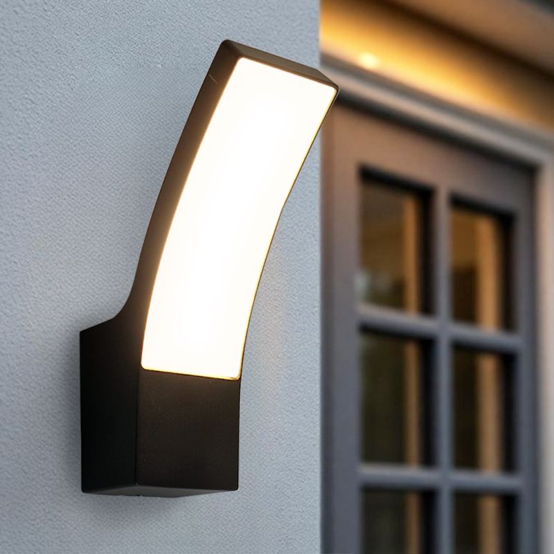 Modern outdoor light black, Manel, 12W, 3000K LED, IP44