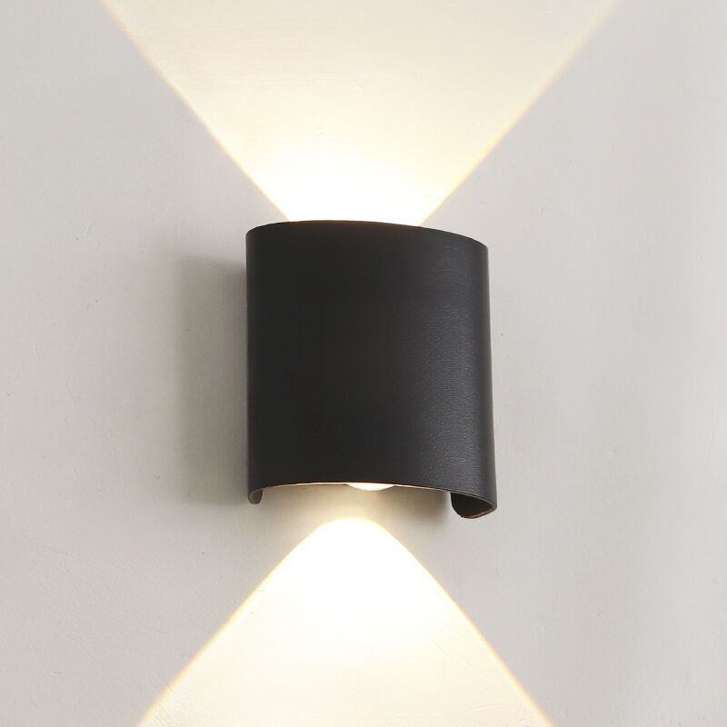 Aluminium outdoor light black, Marcio, 2W, 3000K LED, IP54