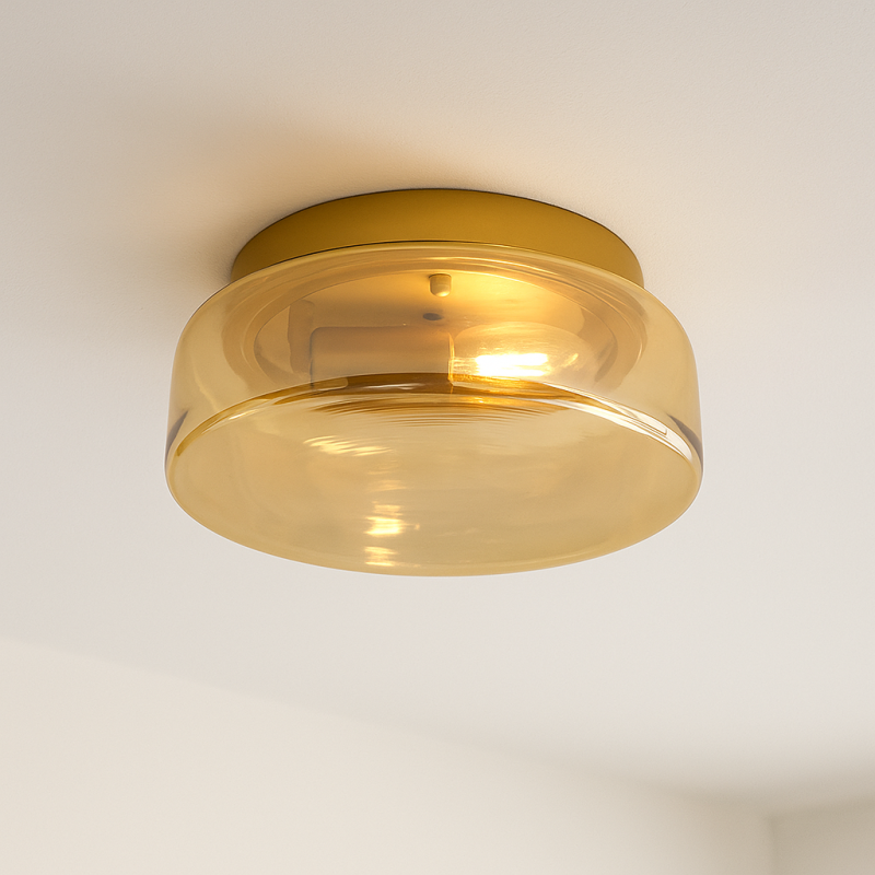 Design flush ceiling light amber, Byron