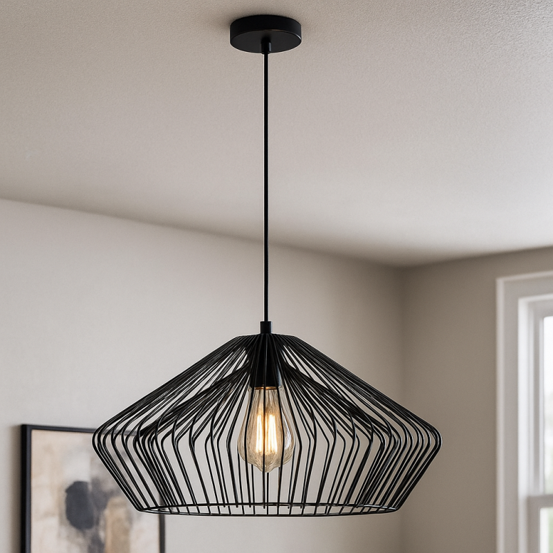 Industrial pendant light black, Matti