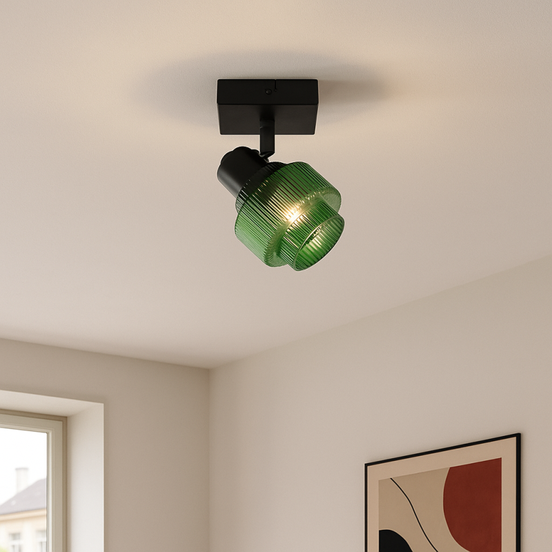 Retro ceiling spotlight green, Paris Retro ceiling spotlight green, Paris