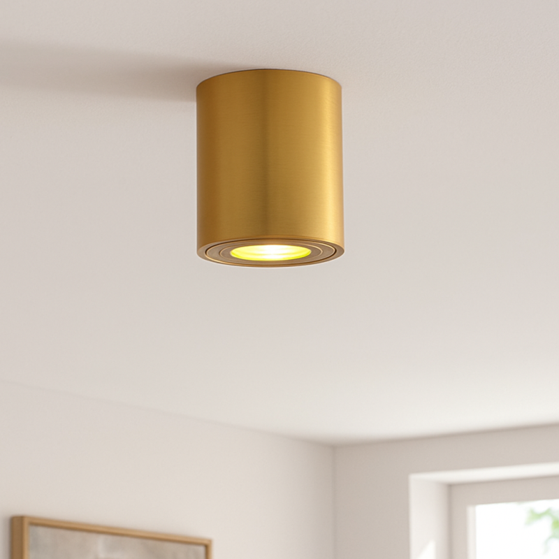 Metal surface mounted downlight brass, Alion, IP44 Metal surface mounted downlight brass, Alion, IP44