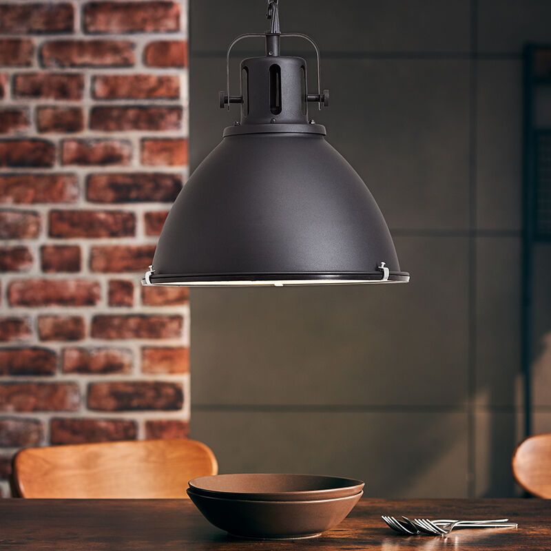 Industrial pendant light black, Alexi
