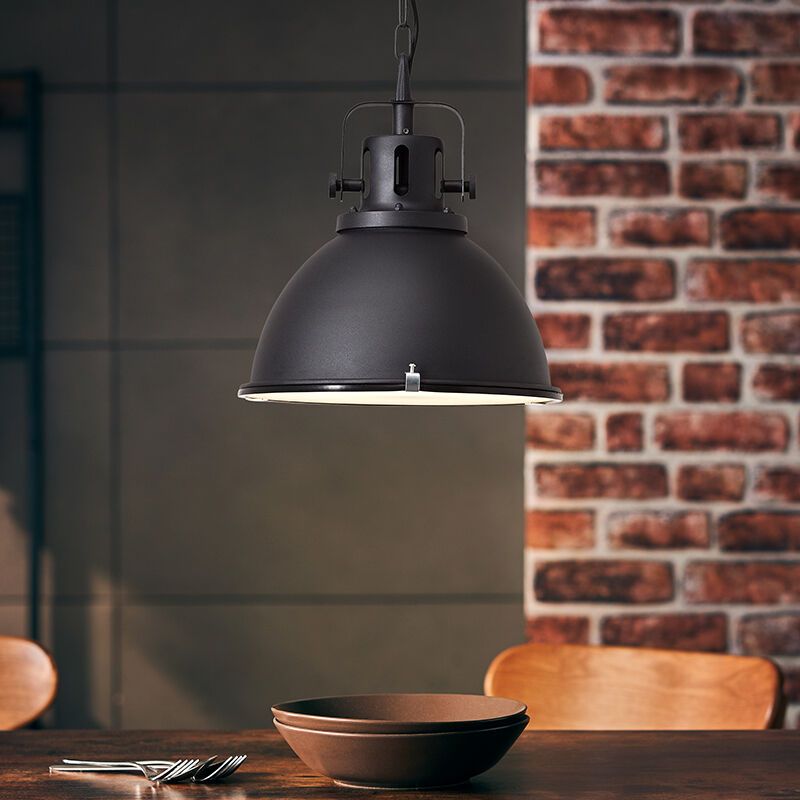 Industrial pendant light black, Alexi Industrial pendant light black, Alexi
