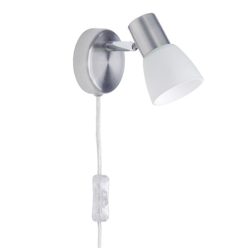 Metal wall light chrome, Alaya, with switch