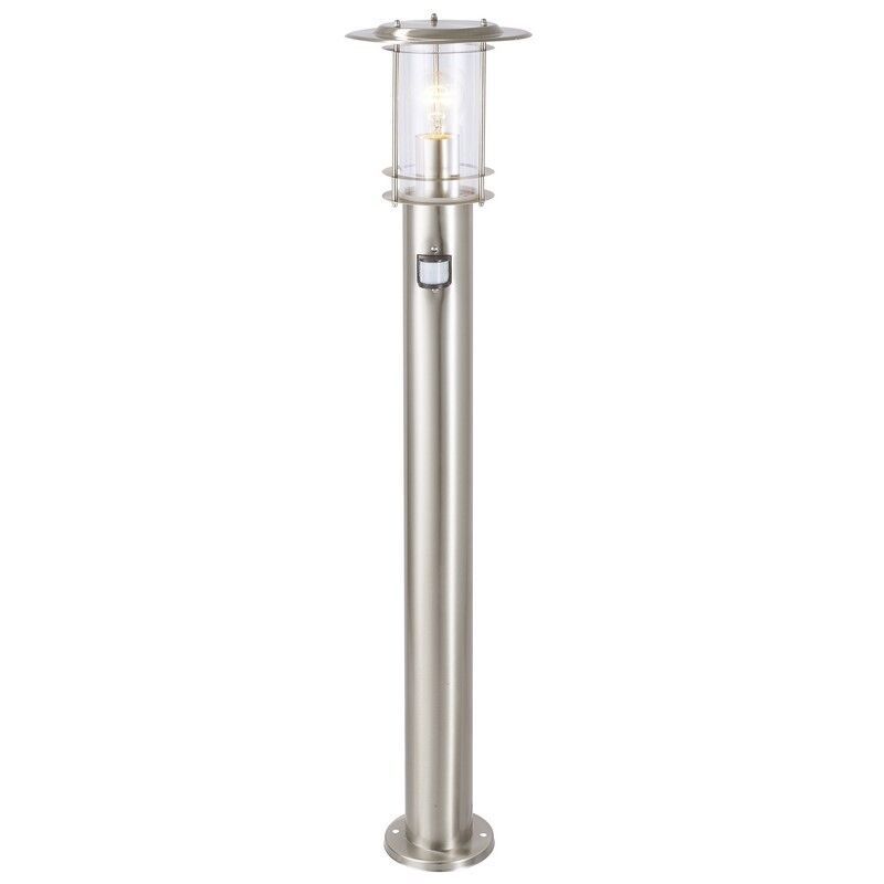 Metal outdoor floor lamp with motion sensor chrome, Shamayra, IP44 Metal outdoor floor lamp with motion sensor chrome, Shamayra, IP44