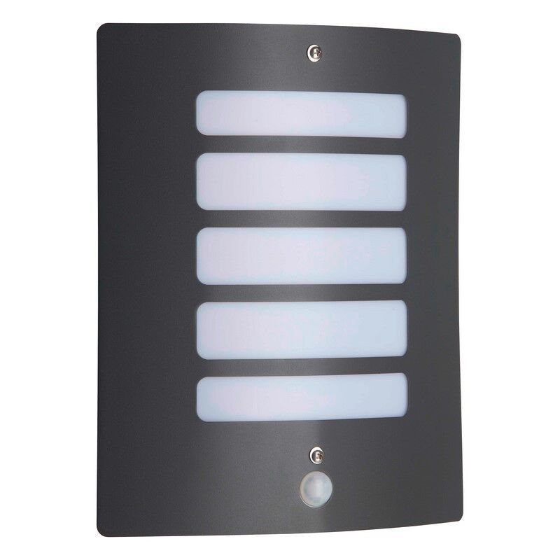 Metal outdoor wall light with motion sensor anthracite, Alea, IP44