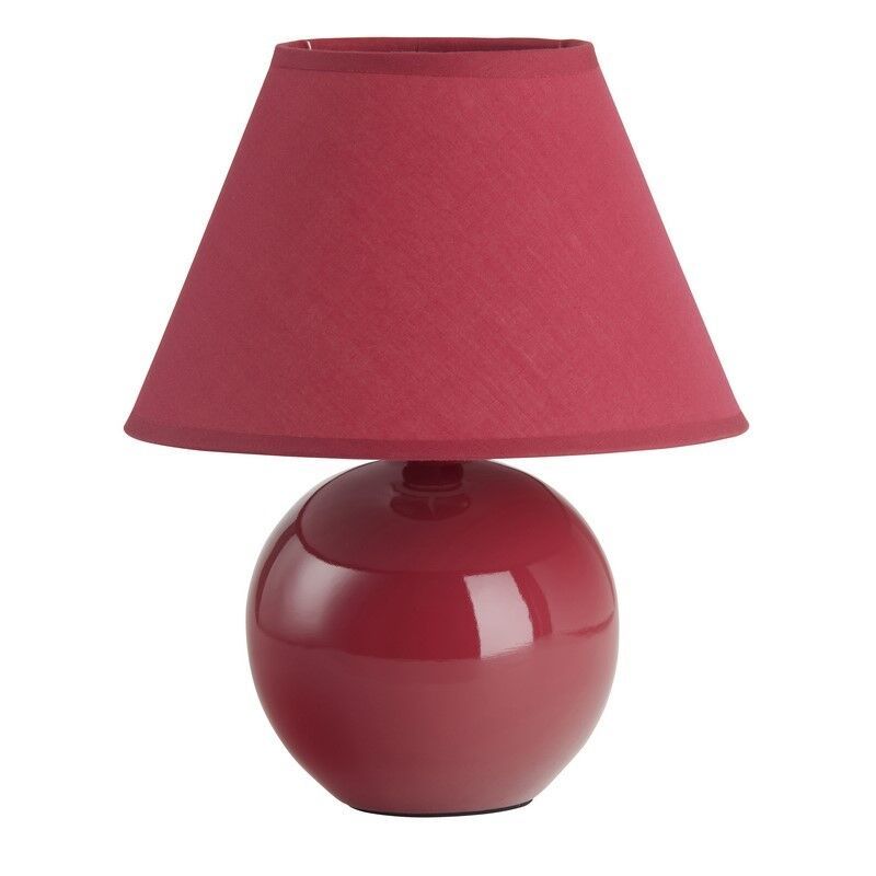 Ceramic table lamp red, Pilar, with switch Ceramic table lamp red, Pilar, with switch