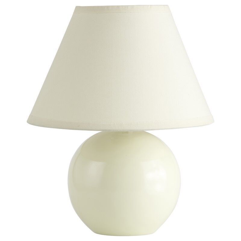 Ceramic table lamp beige, Pilar, with switch