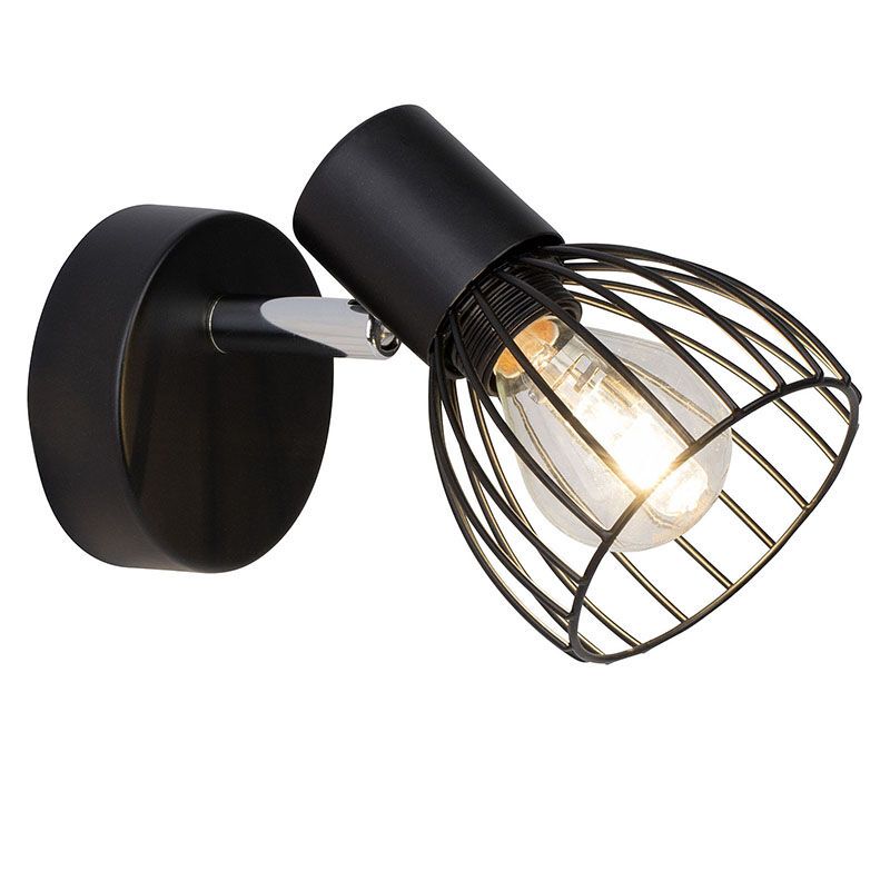 Industrial wall spotlight black, Adama