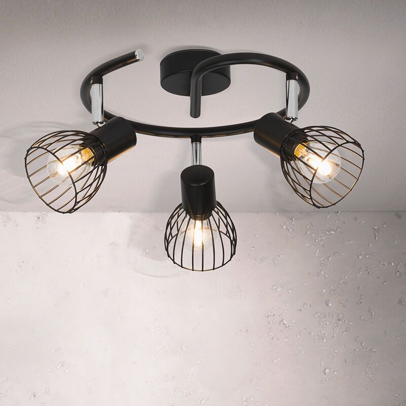 Industrial ceiling spotlight black, Adama