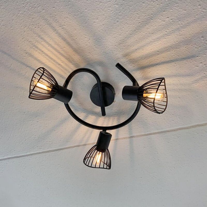 Industrial ceiling spotlight black, Aina