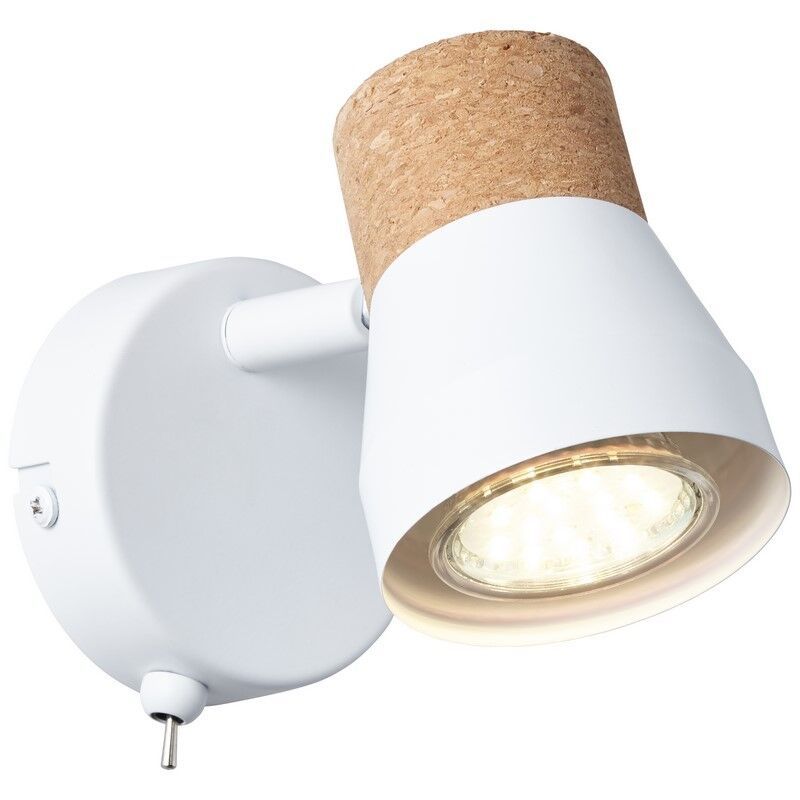 Cork wall light white, Charlotte, with switch Cork wall light white, Charlotte, with switch