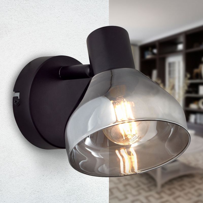 Design wall spotlight black, Dimitry