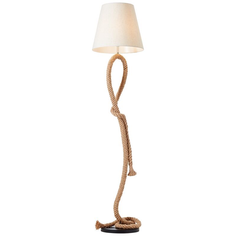 Rustic floor lamp white, Boyke, with switch