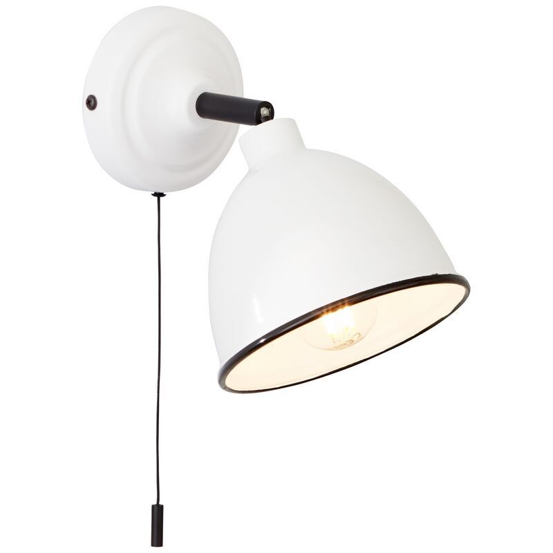 Classic wall spotlight white, Anouk, with pull switch Classic wall spotlight white, Anouk, with pull switch