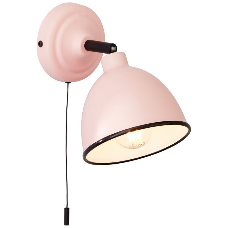 Classic wall spotlight pink, Anouk, with pull switch