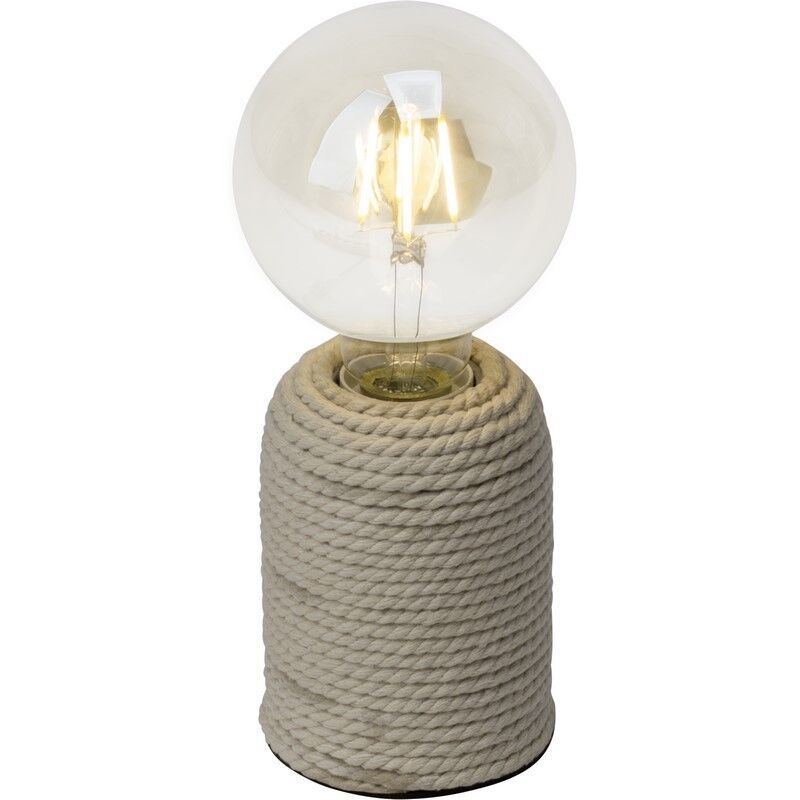 Concrete table lamp brown, Adelynn, with switch