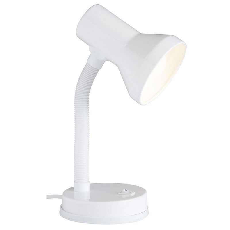 Plastic desk lamp white, Loet, with switch