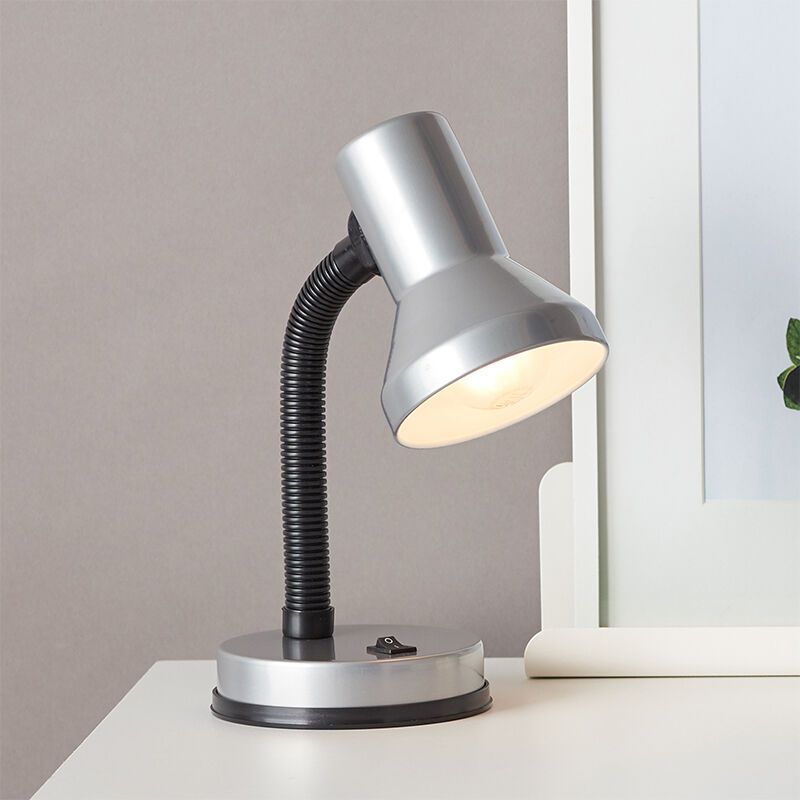 Plastic desk lamp grey, Loet, with switch Plastic desk lamp grey, Loet, with switch