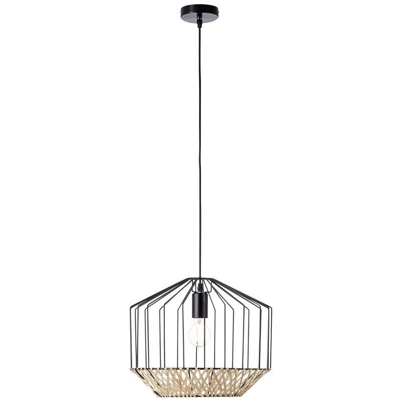 Wood pendant light black, Luisa