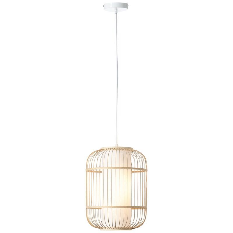Wood pendant light white, Hans