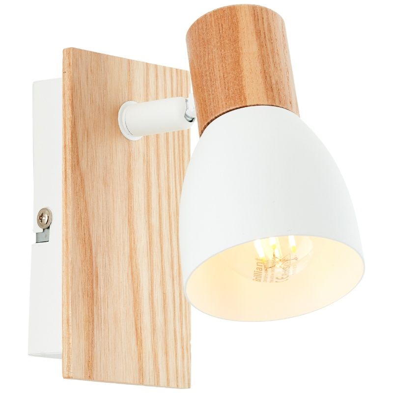 Rustic wall spotlight white, Tyrone