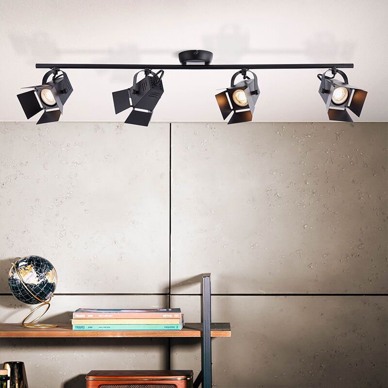 Industrial ceiling spotlight black, Jowenna, 5W, 3000K LED