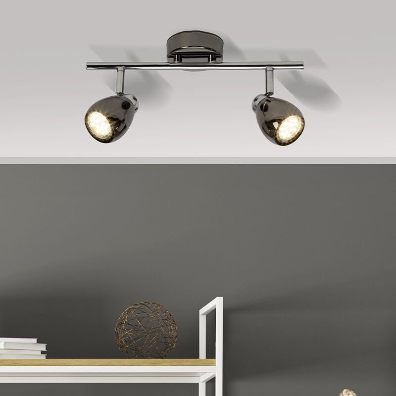 Metal ceiling light black, Khadra, 3W, 3000K LED