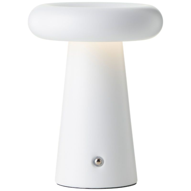 Modern rechargeable outdoor table lamp white, Stig, 3W, 3000K LED, IP44, 3-step dimmable