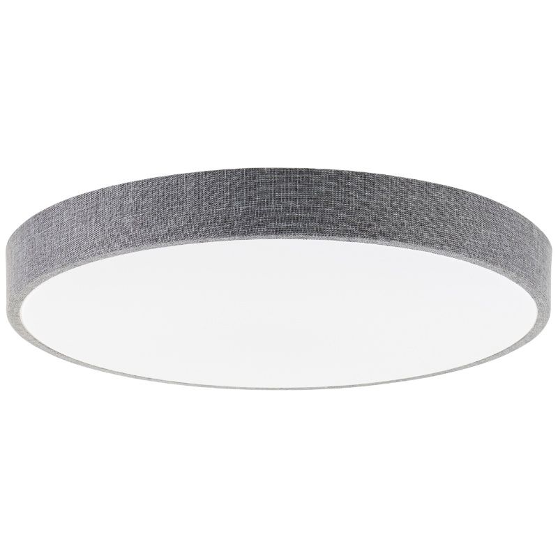 Rustic flush ceiling light grey, Soeraya, 36W, warm to cold white adjustable LED, with remote control
