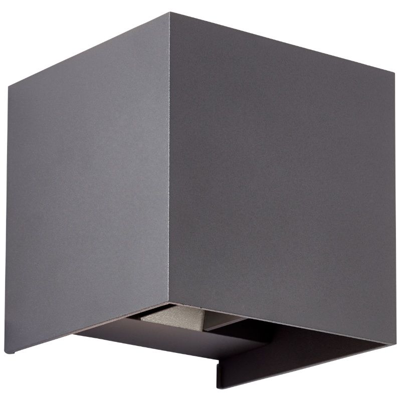 Modern up down wall light grey, Romar, 6,5W, 3000K LED, IP44 Modern up down wall light grey, Romar, 6,5W, 3000K LED, IP44