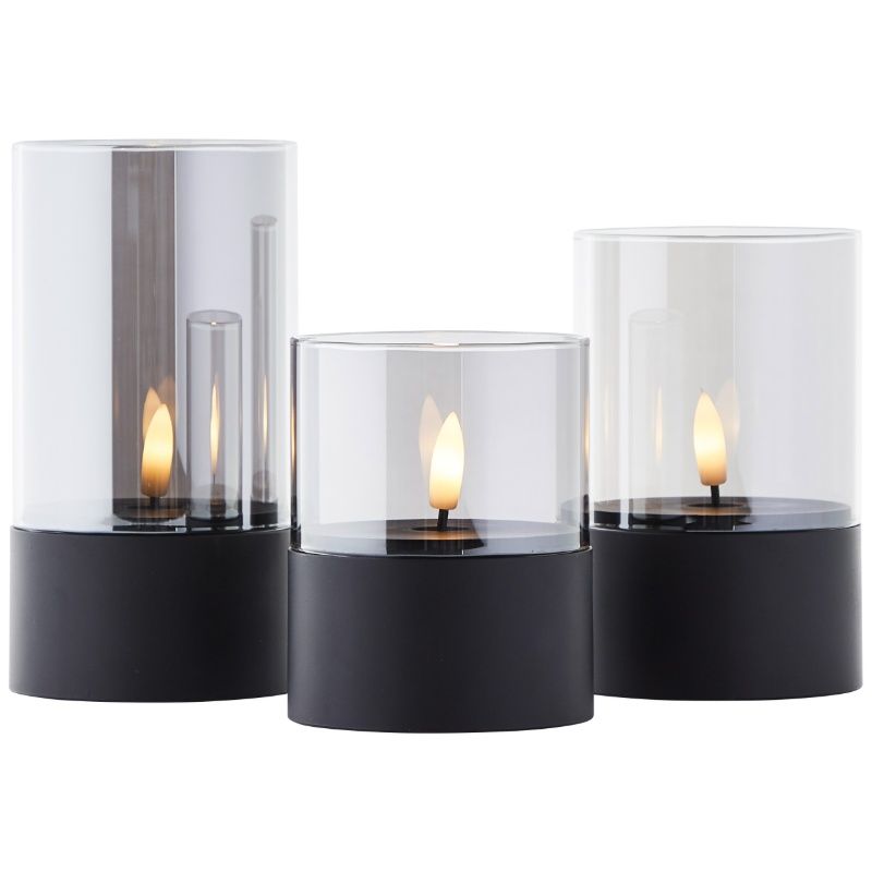 Outdoor candle set, Volkan, black