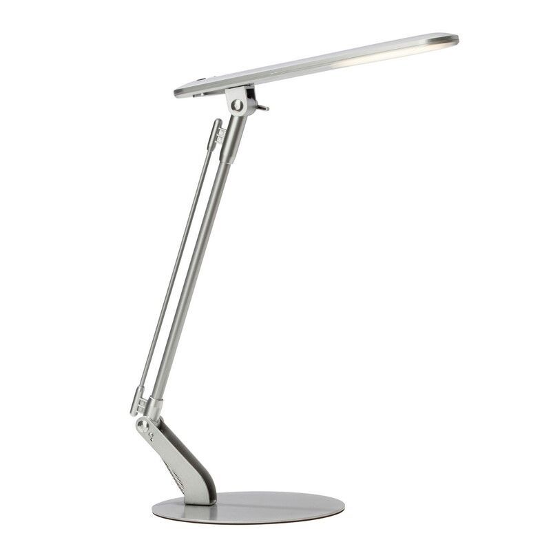 Metal desk lamp silver, Larah, 6W, 4000K LED, with switch