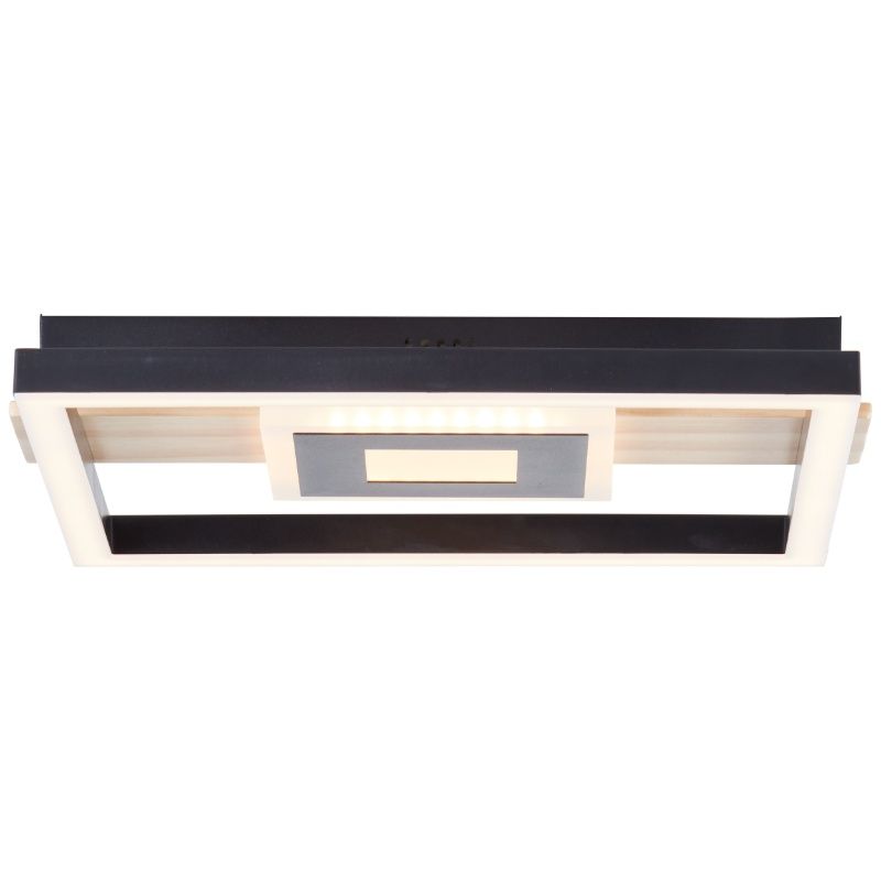 Design ceiling light black, Zakiya, 24W, 3000K LED
