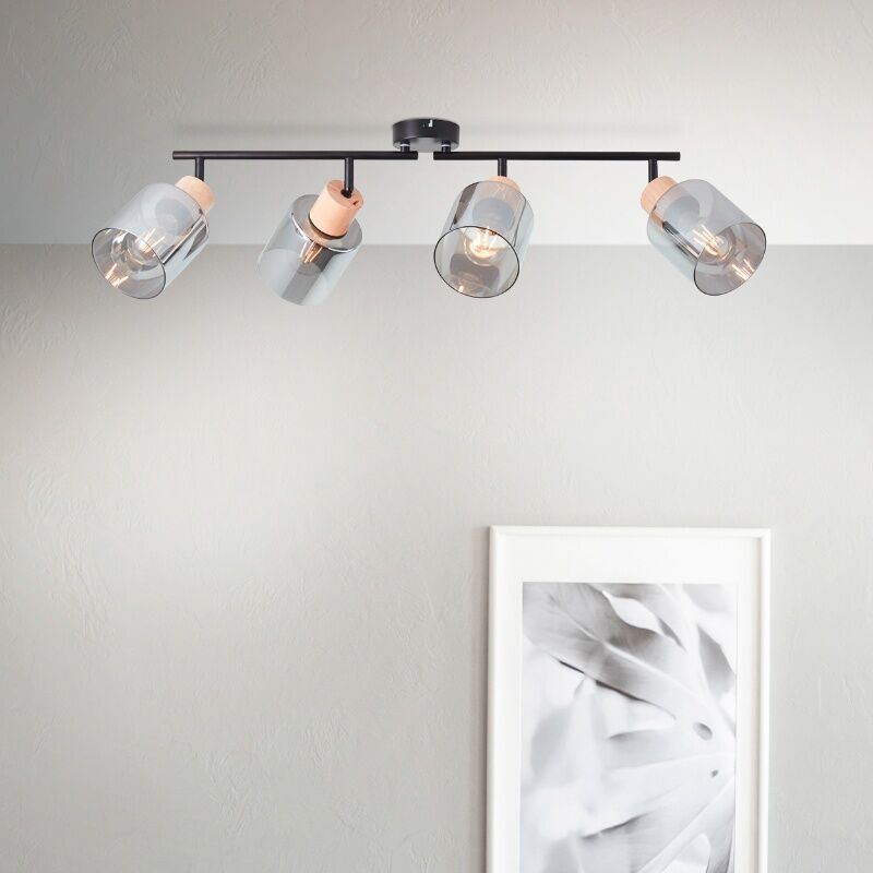 Modern ceiling spotlight grey, Serkan