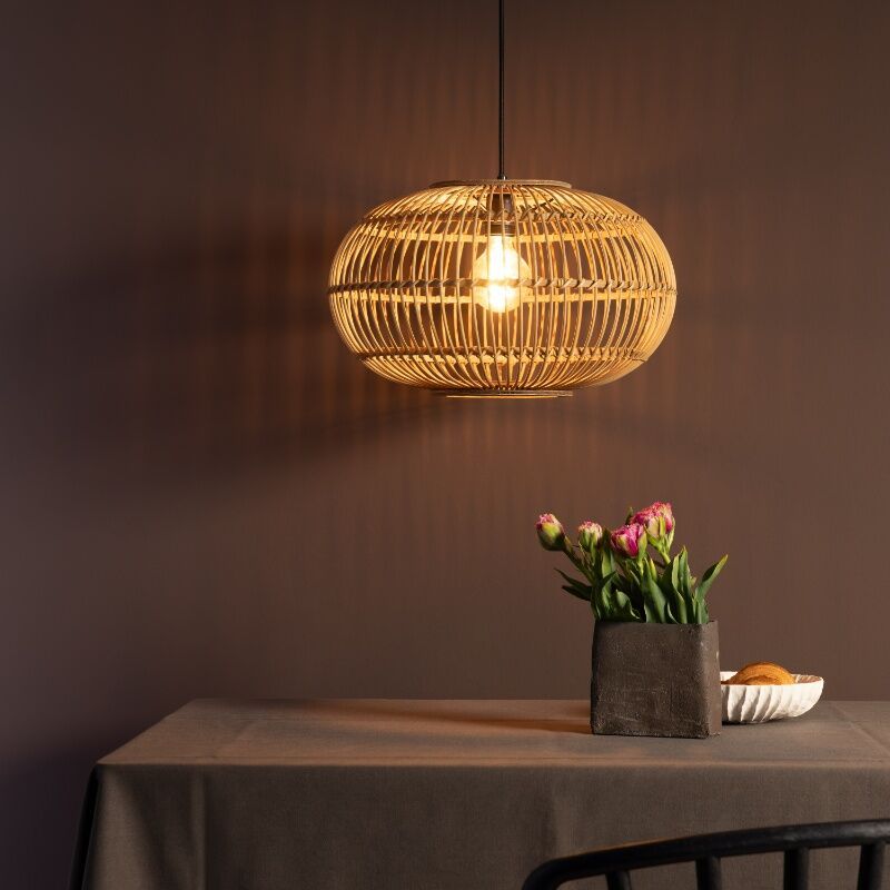 Rattan pendant light brown, Sevim