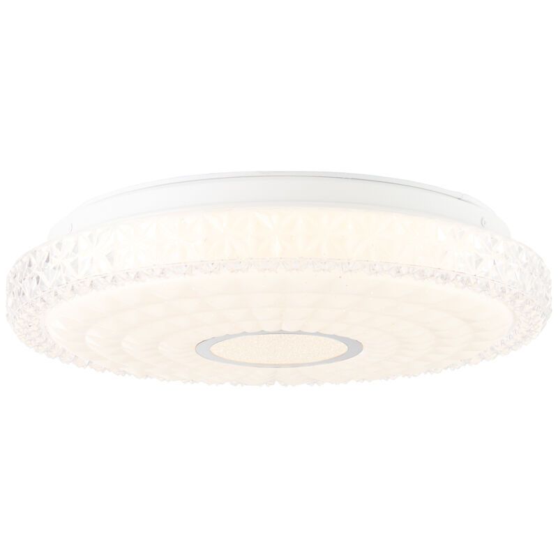 Design flush ceiling light chrome, Jenine, 12W, 3000K LED