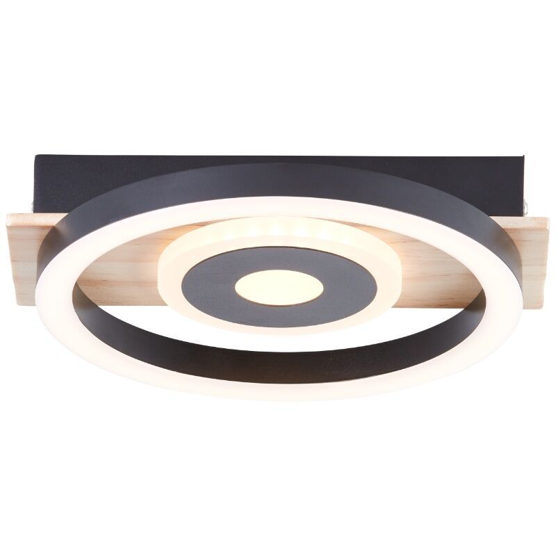 Design flush ceiling light brown, Konrad, 9W, 3000K LED