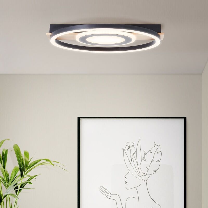 Design flush ceiling light brown, Konrad, 20W, 3000K LED Design flush ceiling light brown, Konrad, 20W, 3000K LED