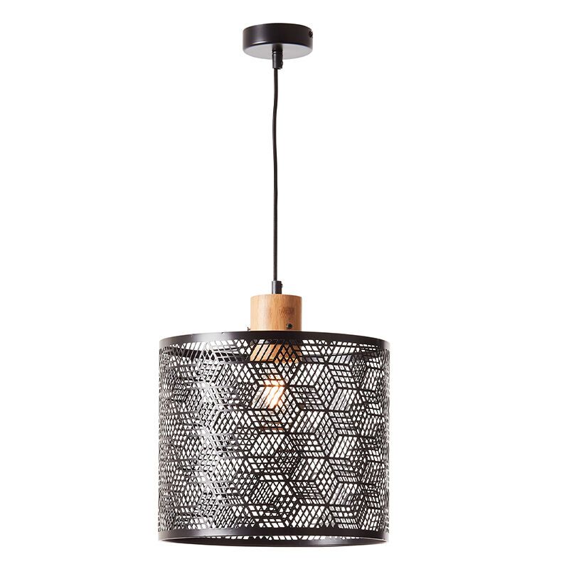 Wood pendant light black, Sherona