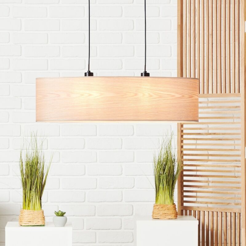 Wood pendant light beige, Enna